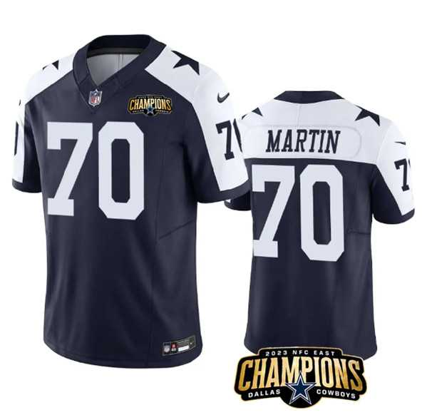 Men & Women & Youth Dallas Cowboys #70 Zack Martin Navy White 2023 F.U.S.E. NFC East Champions Patch Stitched Jersey,We sell and wholesale Men & Women & Youth Dallas Cowboys #70 Zack Martin Navy White 2023 F.U.S.E. NFC East Champions Patch Stitched Jersey on line form chian!